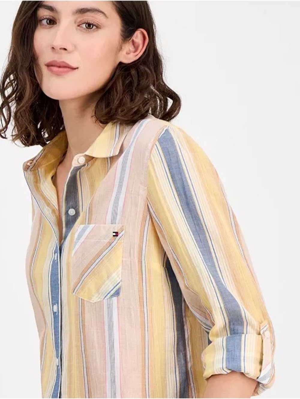 Tommy Hilfiger Striped Roll-Tab cotton Shirt